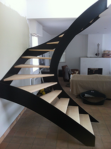 Escalier bois métal